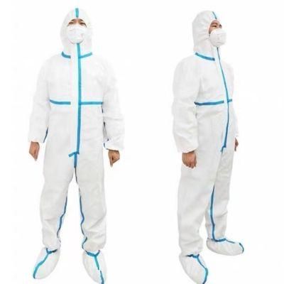 Type 4/5/6b Medical Disposable Microporous White Protective Coverall