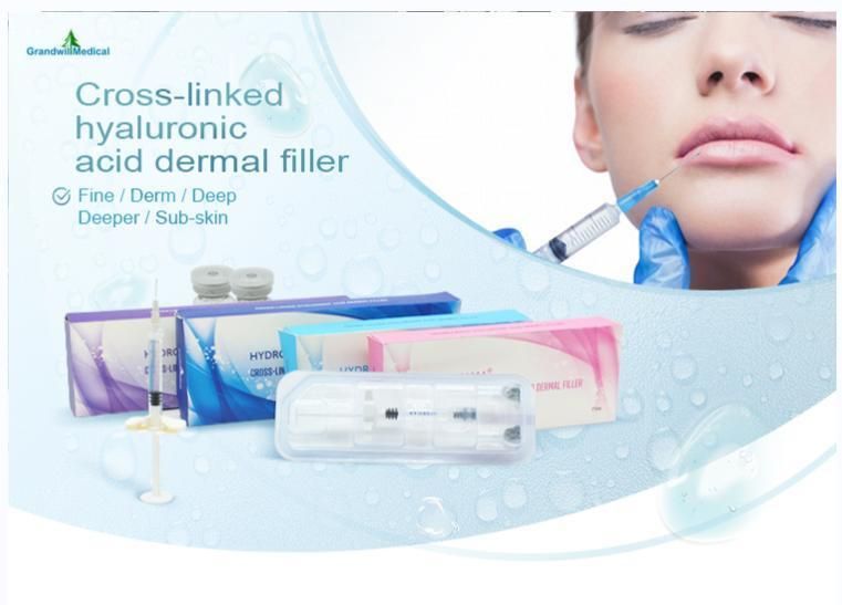 Long Lasting Injectable Cross Linked Hyaluronic Acid Body Dermal Fillers for Forehead Lines Rhinoplasty Chins Eye Wrinkle Nose Cheeks Nasolabial Folds Injection