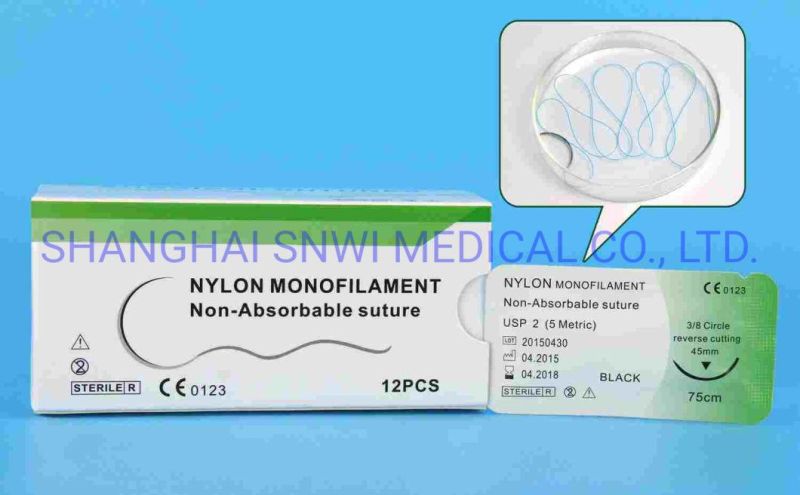 CE&ISO Certificated Disposable Medical Sterilized Nylon Surgical Suture Thread