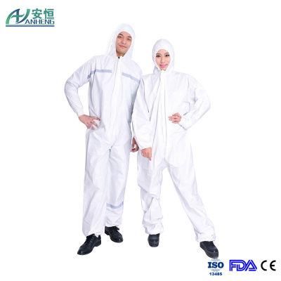 Safety Disposable Coverall Microporous Film Coverall Protective Coverall