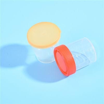 Medical Disposable 40ml Screw Cap Stool Cup 50 PCS/Pack Sputum Cup Stool Cup with Lid Sampling Cup