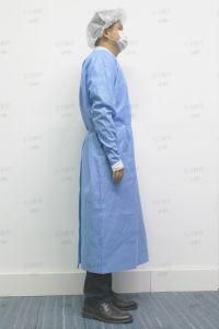 Disposable Protective Suit Coverall Neck Velcro Closure Isolation Gown