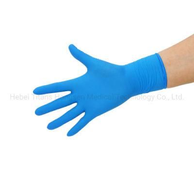 Factory Direct Wholesale 9 Inch Blue Nitrile Disposable Gloves