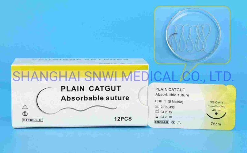 Disposable Medical Supplies PGA Pdo Nylon Silk Surgical Vicryl Absorbable Catgut Suture