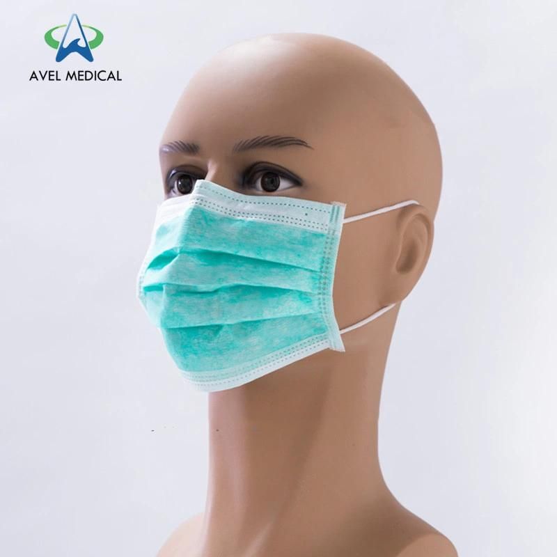 Custom 3 Ply Non Woven Fabric Earloop Disposable Face Mask FDA/En14683 Certificated Disposable Medical Use Face Mask with Earloop 3ply Disposable Hospital Use