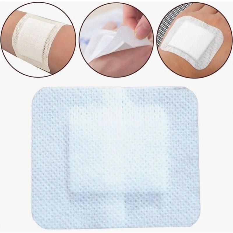Cotton Gauze Sheet Degreased Dressing Patch 6cmx8cm Wound Dressing Non-Woven Dressing Breathable Hemostatic Bandage