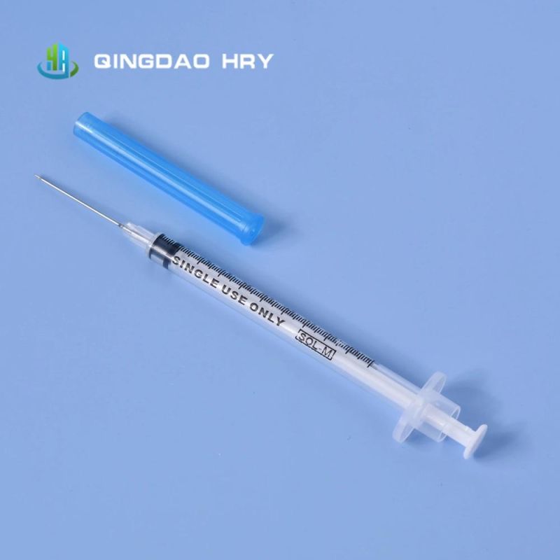 Manufacture of 1 Ml Disposable Vaccine Syringe with Needle Eo Sterile CE&ISO