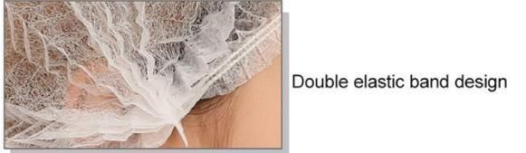 Disposable Single Double Elastic Clip Nurse Cap Bouffant Cap