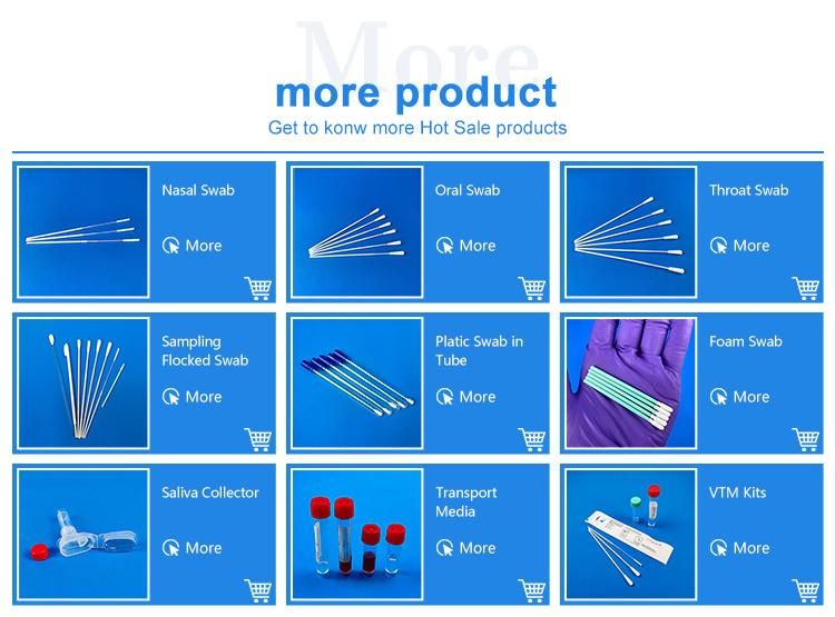 Disposable Sterile Sampling Nylon Flocked Nasopharyngeal Swabs for Nasal Sample Collection