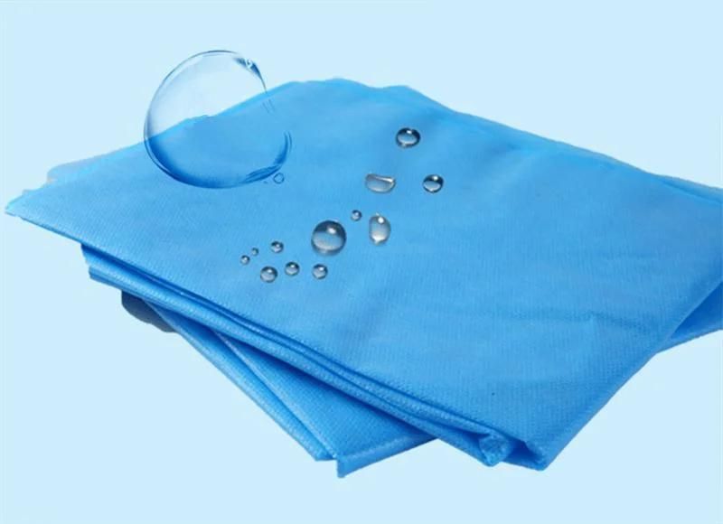 Professional Disposable PP+PE 60~65g PE Film Composite 100%PP Spunbond Laminated Coverall Bed Sheet