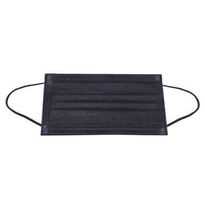 50 Pack Non Woven Dental Anti Dust Sanitary Protective Breathable Medical Disposable Earloop Black Surgical Mask