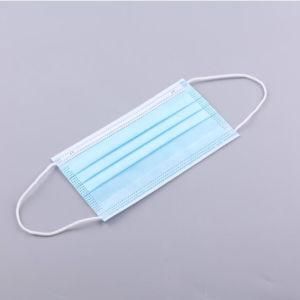 3 Ply Blue Earloop Face Mask, 98% Bfe Face Mask, Iir Nonwoven Fabric Protective Dust Mask for Adult, Disposable Face Mask