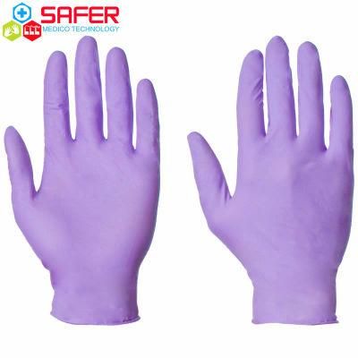 Purple Food Grade Powder Free Nitrile gloves with Box