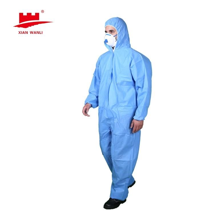 Wholesale Disposable Long Sleeve Apron Plastic CPE Waterproof Fluid Full Back Coverall Isolation Gown Overall