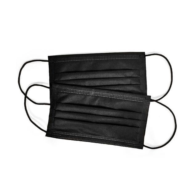 3-Layer Mask Black Disposable Earloop Non-Woven