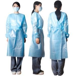 CE Disposable Level 2 Isolation Gown Pppe 40GSM Material Medical Isolation Gown