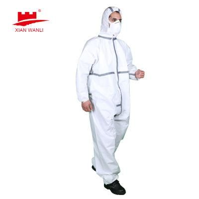 Medical Free Samples Disposable Hooded Safety Clothing Workwear Non Woven Coverall with or Without Footcover