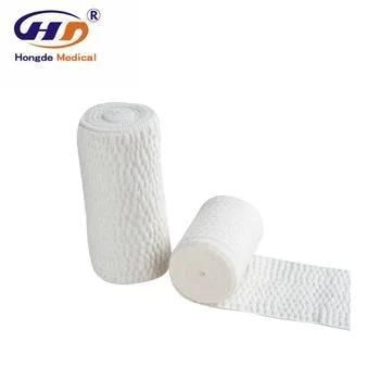 HD383 China PBT Bandage Medical Cotton High Absorbent Gauze Bandage with Woven Edges