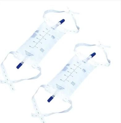 Medical Disposable Collection Outlet Valve Urine Leg Bag with Belt