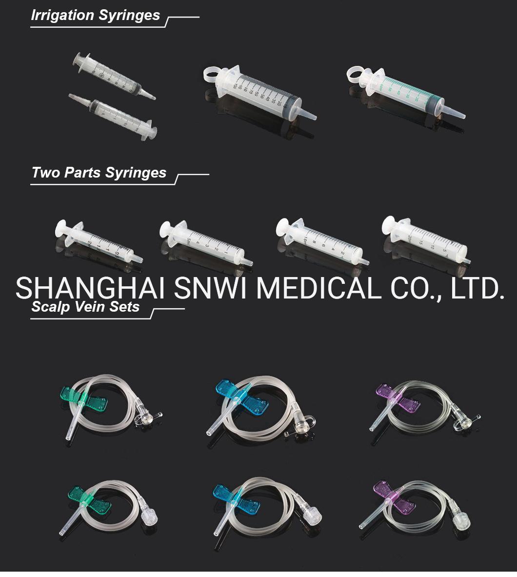 3 Part Luer Slip or Luer Lock Safety Medical Disposable Plastic Syringe with Needle