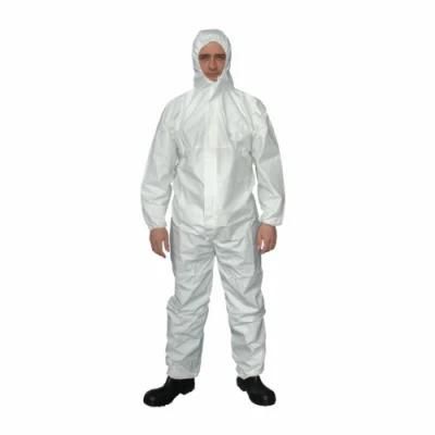 Cheap Price Zipper Disign Prevent Virus Invasion Disposable Coverall with Elastic Hat and Cuffs