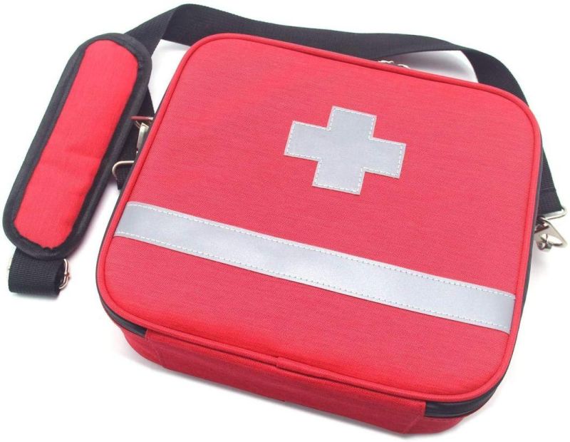 First Aid Kit for Home or Travel 1680d Red Portable First Aid Bag