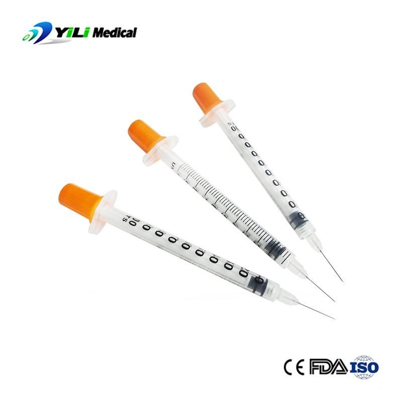 1ml Sterile Insulin Pen Syringe with Needle for Single Use