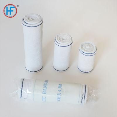 Mdr CE Approved Hotsale Medical Good Quality Blue Line High Elastic Bandage Packaged