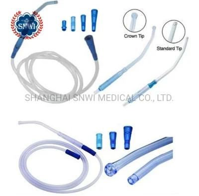 Disposable Factory Medical PVC Suction Connection Tube with Yankauer Handle