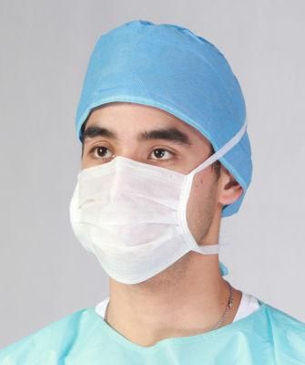 Wholesale PP Nonwoven Disposable Blue Bouffant Cap