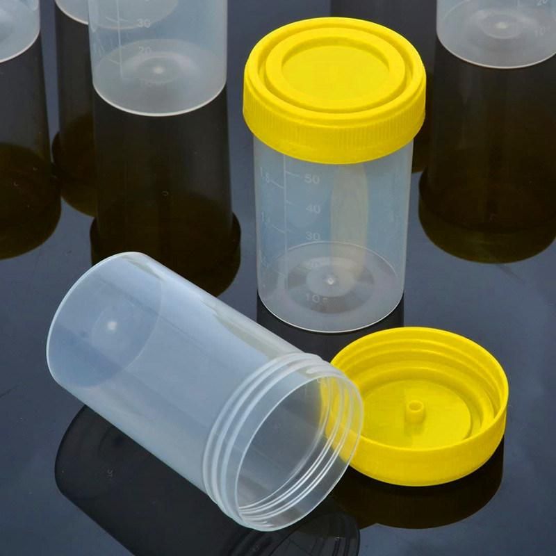 CE Approved Disposable Medical Specimen 30ml Container Urine Cup with Temperature Strip