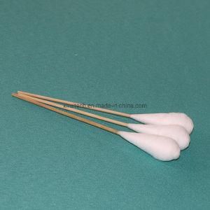 6 Inch Bigger 100% Organic Pure Nature Cotton Skin Care Medical Wound Clean Cotton Tip Applicators