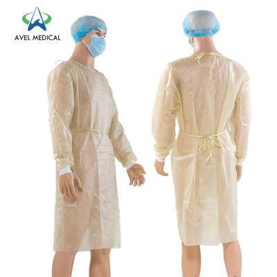 Disposable Nonwoven Surgeon Isolation Surgical Gown with Knit Cuff