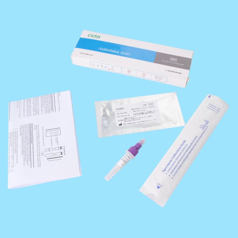FDA CE Colloidal Gold Method Antigen Rapid Diagnostic Test Cassette