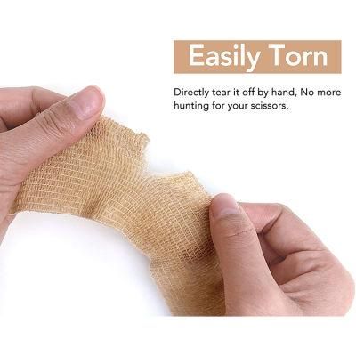 Medical Supply Non Woven Cotton Easy Tear Self Adhesive Vet Wrap Adhesive Elastic Cohesive Bandage