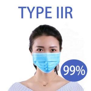 Yy 0469-2010 En14683 Type Iir Super Soft Anti-Dust PP 3ply Disposable Medic Pack Price of Medical Surgical Face Mask 98% 99% Bfe
