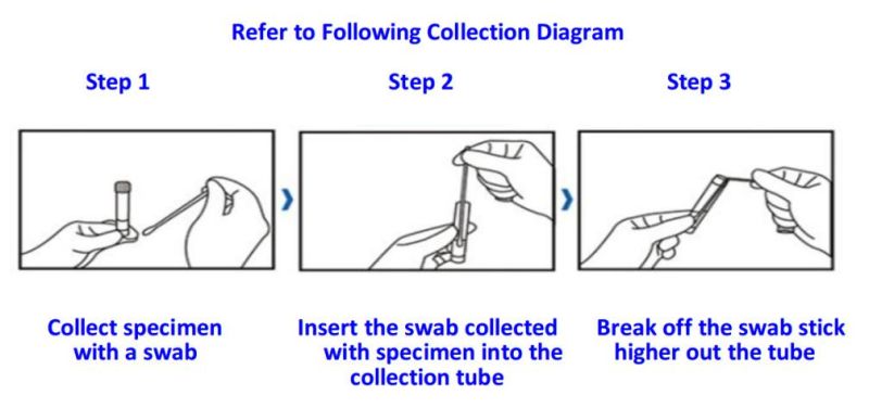 3ml Universal Sampling Transportation Nasal Nasopharyngeal Throat Flocked Nylon Swab