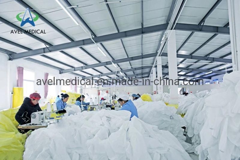 Disposable Sterile Nonwoven SMS Surgical Gown with Knit Cuff