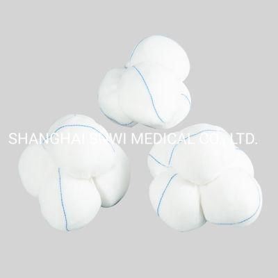 100% Cotton High Absorbent Medical Sterile Disposable Non-Woven Gauze Ball Used in Hospital