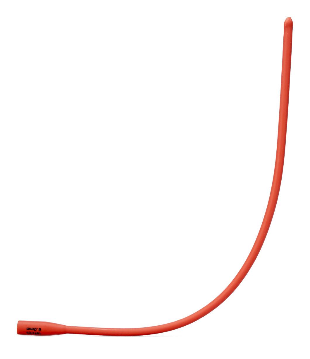 Red Urethral Catheter Red Latex Nelaton Catheter