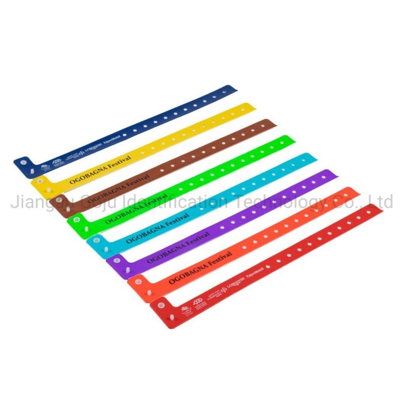 Goju Gj-8070 One-off Use L Shape Plastic Disposable Wristbands for Events