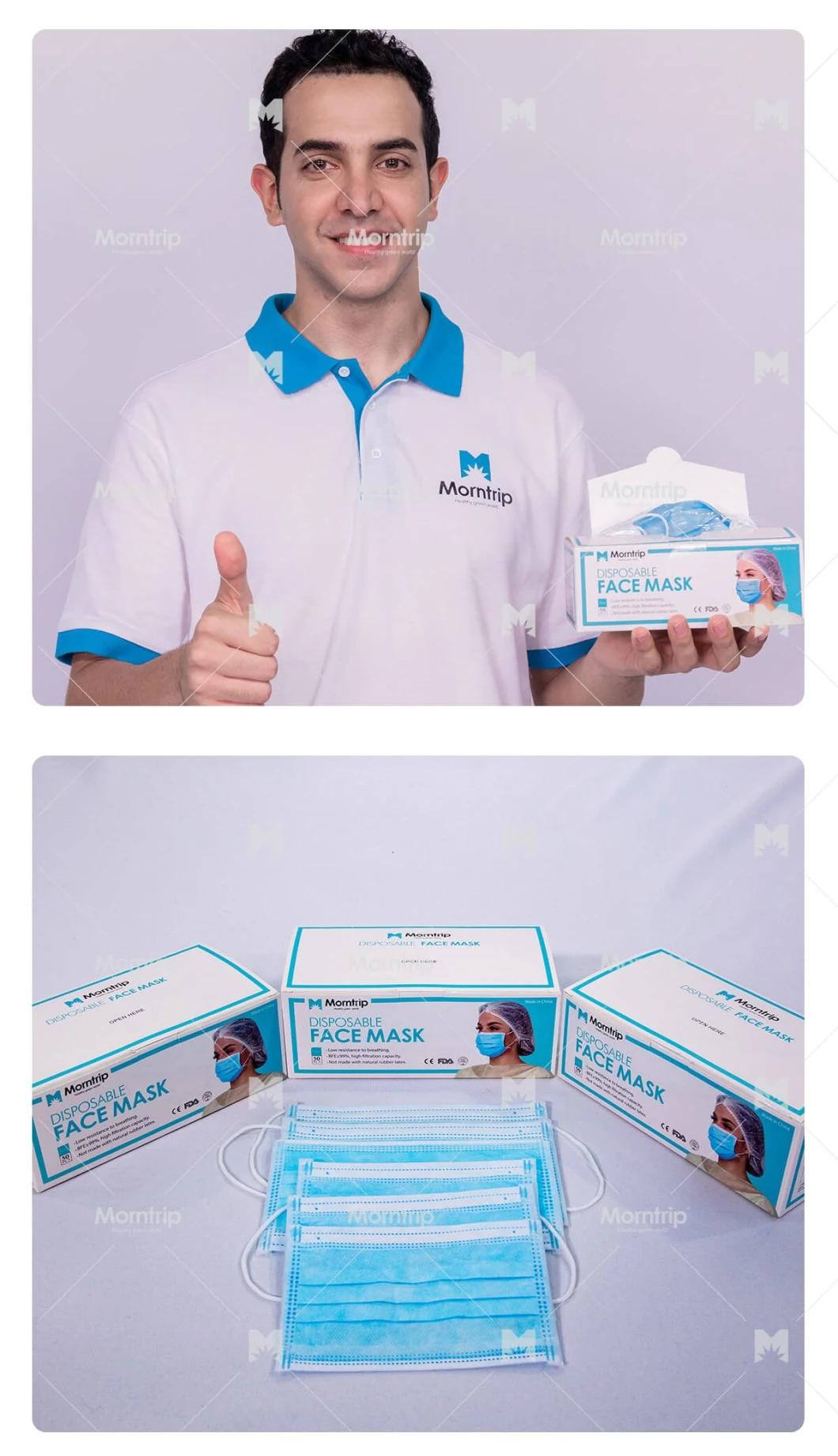 Safety 3 Layer Disposable Earloop Medical Hypoallergenic Face Mask