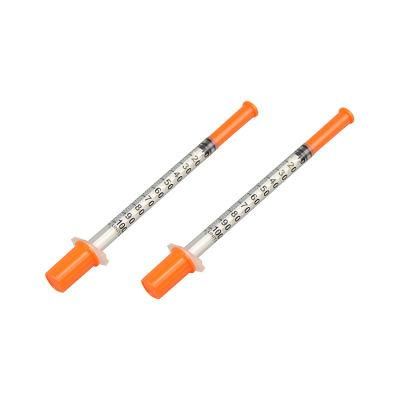 Disposable Orange Cap Insulin Syringes