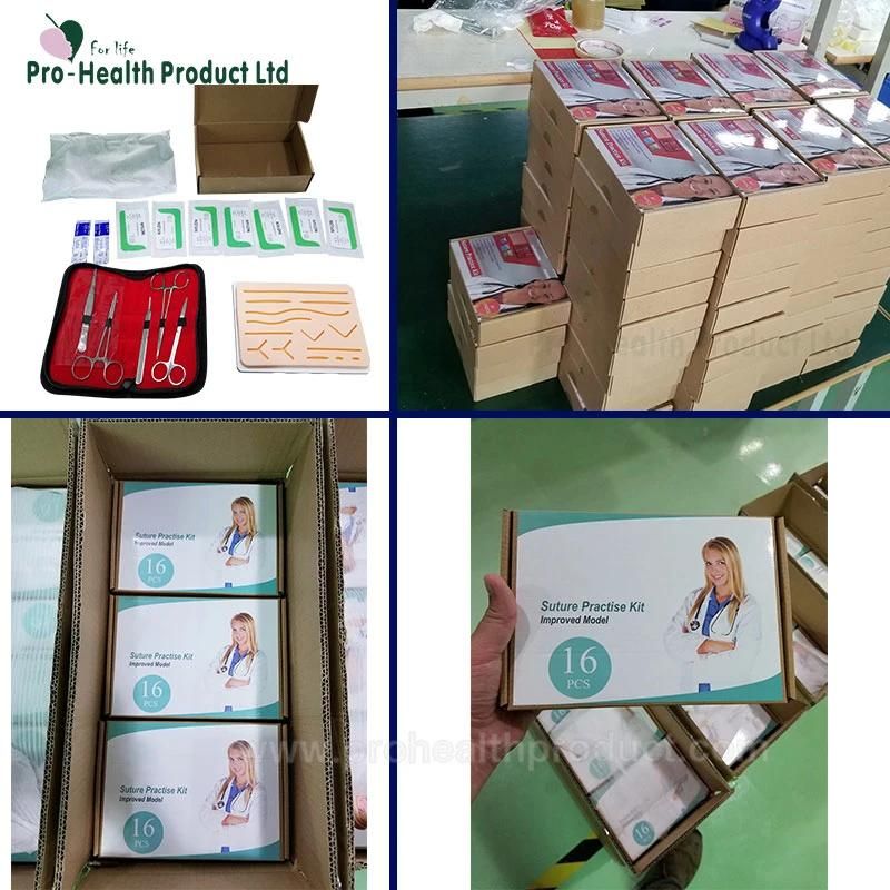 Medical Student  Training Suture Pad with Surgical Tool Suture Practice Kit