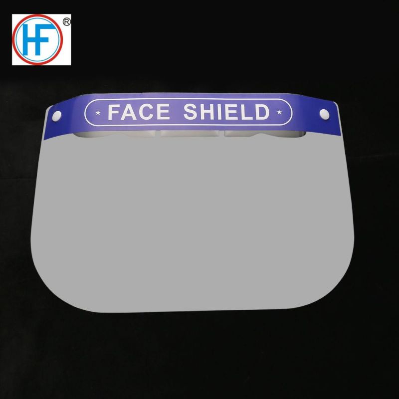 Fast Reaction Protection Full Cover Eco Recyclable Plastic Anti Fog Pet HD Clear Face Shield with Sponge