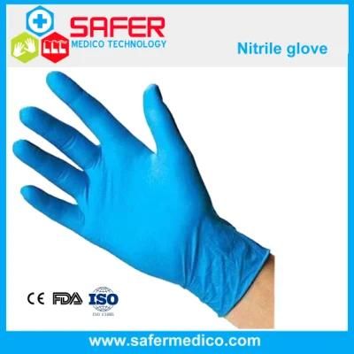 Malaysia Disposable Medical Blue Nitrile Gloves with FDA 510K