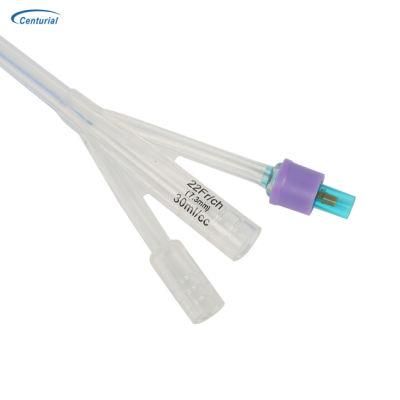 China Supplier Adult Child All Size Silicone Coated 2 Way 3 Way Silicone Foley Catheter