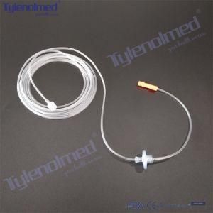 Medical PVC CO2 Sampling Line with Filter Male Luer Lock &amp; Orange Female Connector