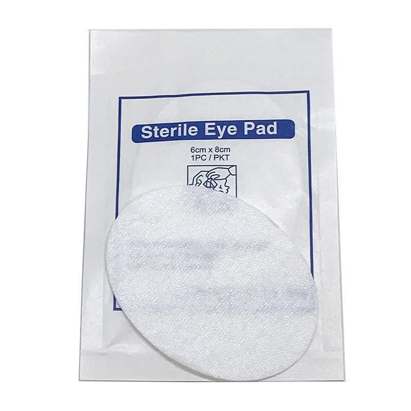 CE Certification Disposable 6X8cm Non-Woven Sterile Eye Pad First Aid Kit Necessary Eye Patch Without Glue Single Piece Independent Packaging
