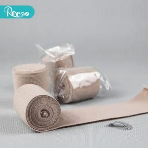 CE ISO 13485 Approved Cotton Crepe Bandages High Elastic Bandage with Clips